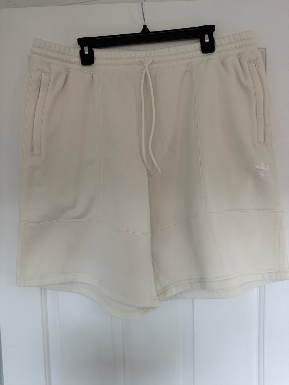 adidas Men’s Cream Athletic Drawstring Shorts